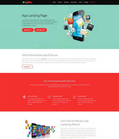 APP软件展示推广响应式静态html网页模板 APP软件展示推广响应式静态html网页模板