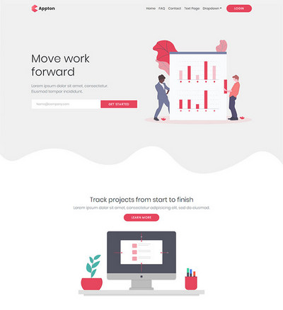 app应用程序设计开发公司html企业模板