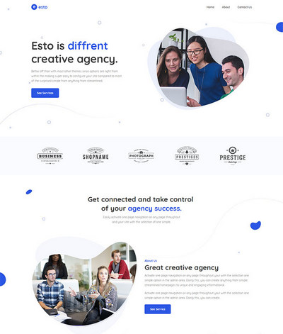 创意小微企业官方html静态网站模板