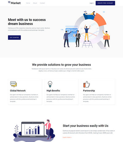 简洁初创公司企业通用html静态网站模板 简洁初创公司企业通用html静态网站模板