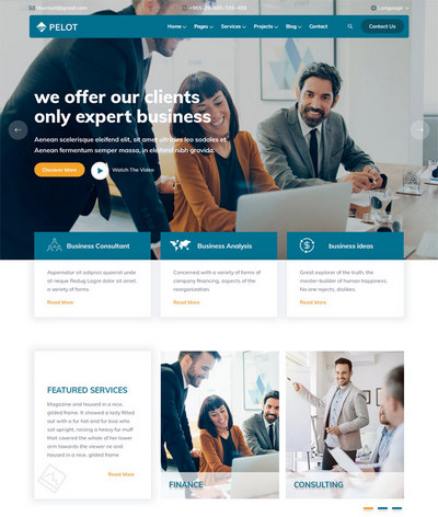 金融商务咨询服务公司HTML5静态网页模板
