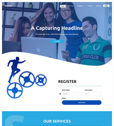 大气企业代理记账商务服务公司html单页模板