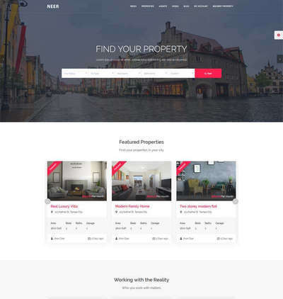 房产交易服务平台html静态网页模板