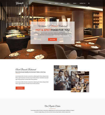 Bootstrap餐饮服务公司通用html网站模板