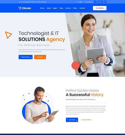 bootstrap技术服务公司HTML5静态网站模板