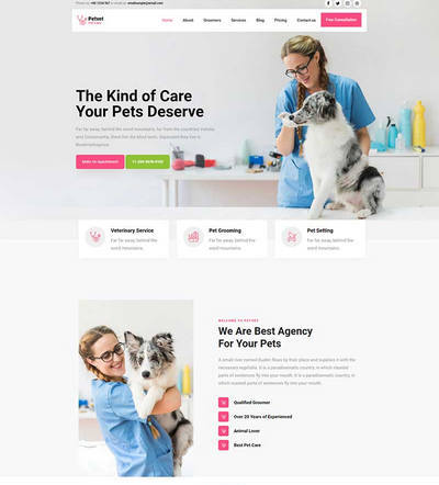 bootstrap宠物乐园医院企业响应式网页模板 bootstrap宠物乐园医院企业响应式网页模板