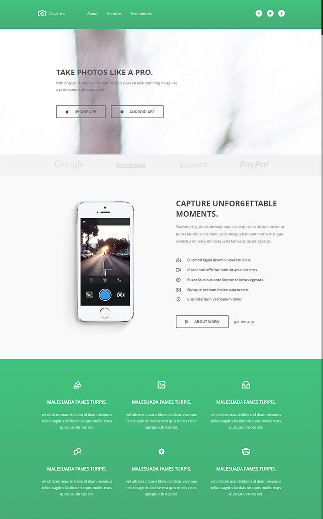 应用程序开发宣传推广页模板