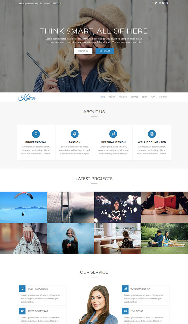 公司营销服务推广页html静态模板