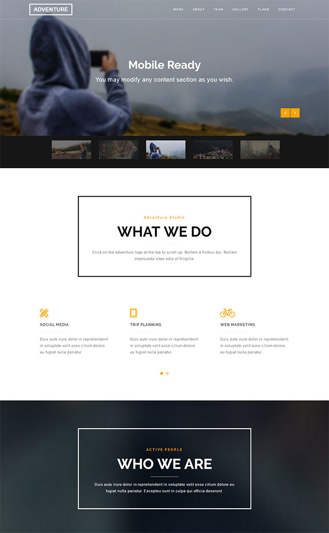 影视动画制作企业html单页模板