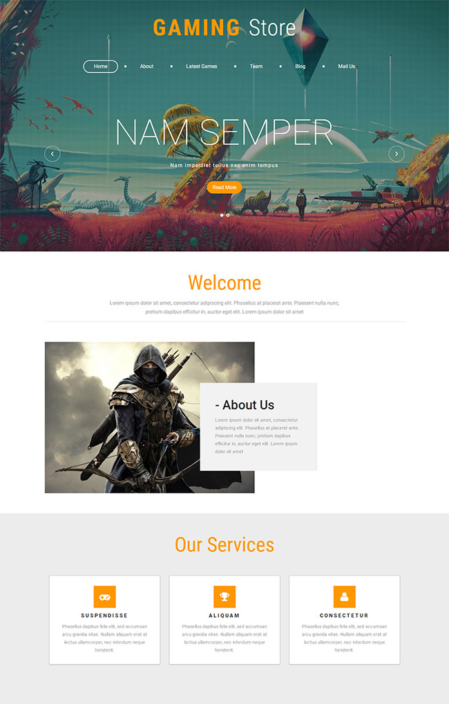 游戏应用商店宣传推广单页模板