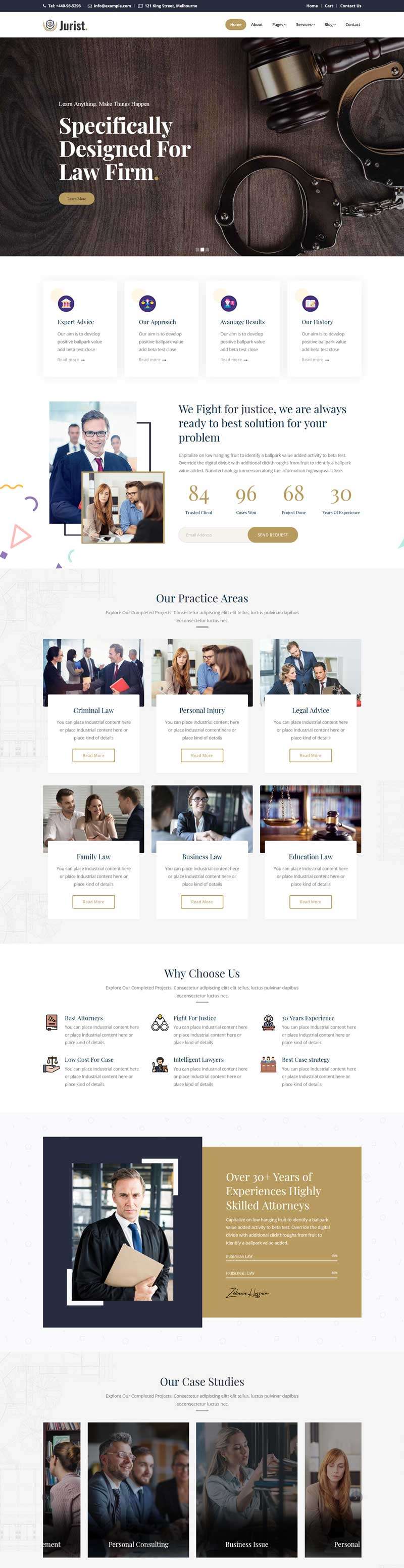 大气律师事务所法律咨询服务公司html5模板