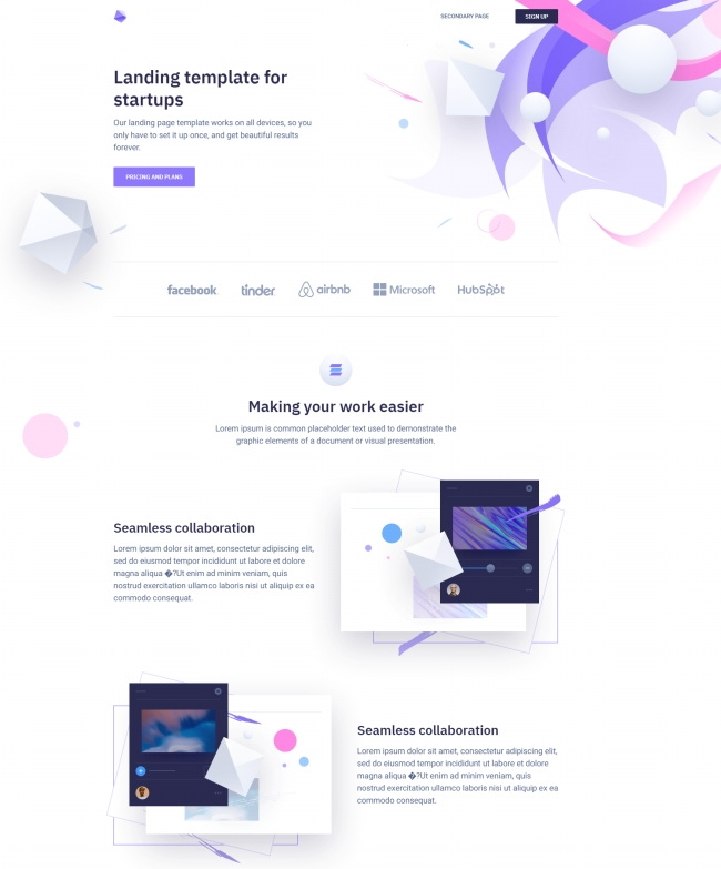 互联网公司产品宣传推广页网站模板