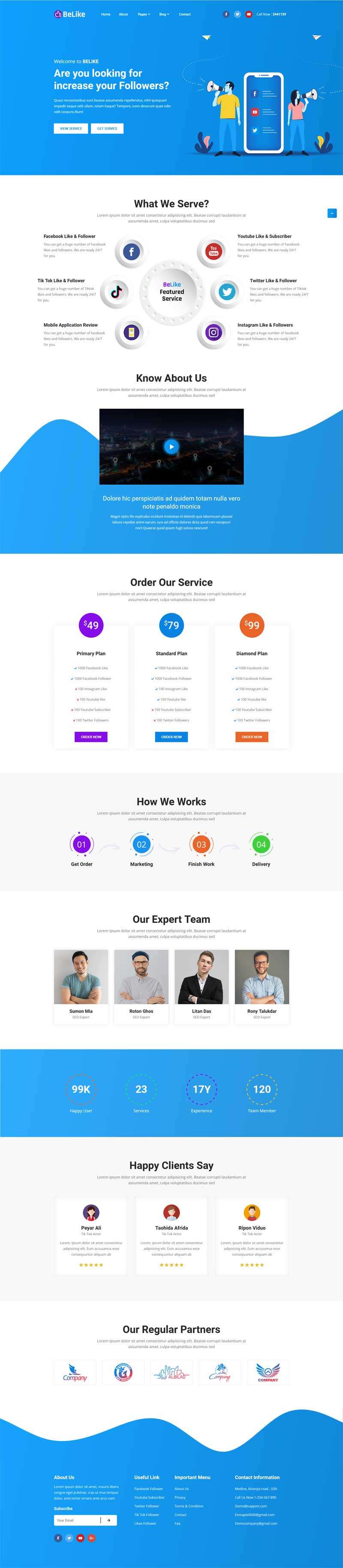 传媒网络营销公司HTML5网站模板