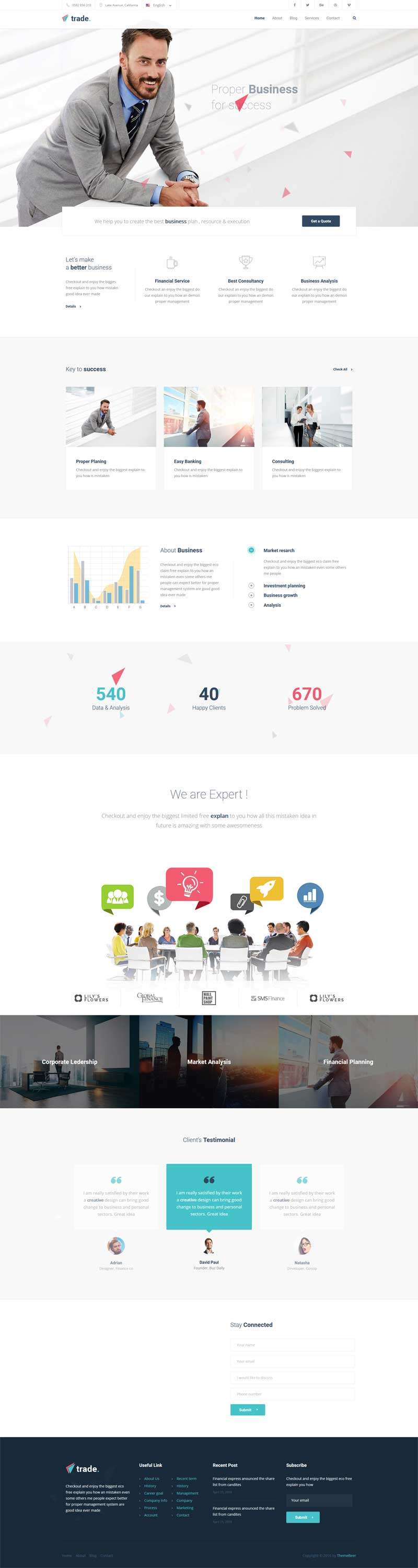 商务金融理财服务公司网站模板