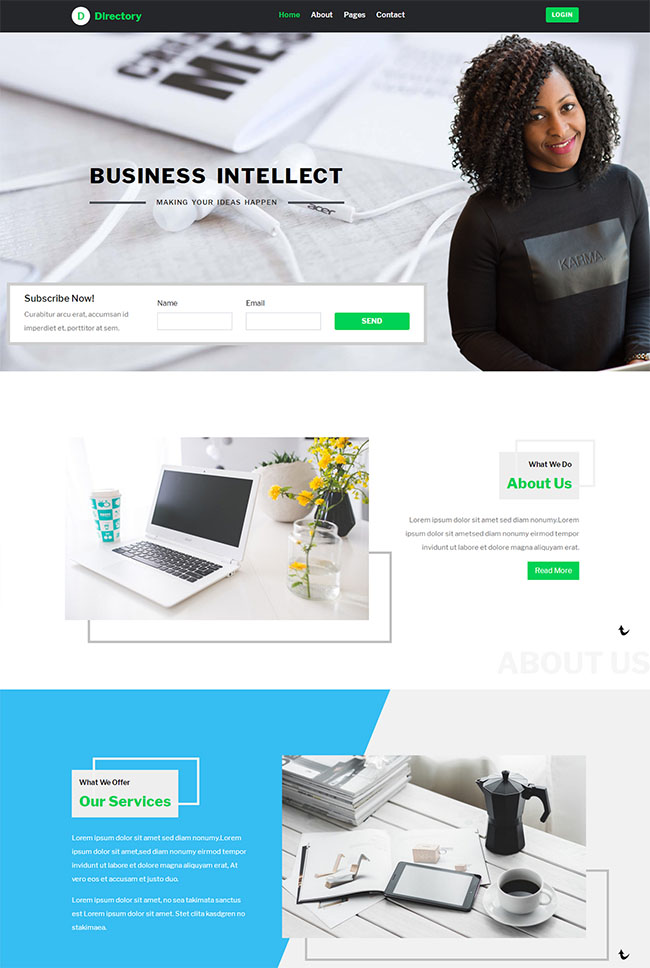 公司商业计划服务公司html网站模板
