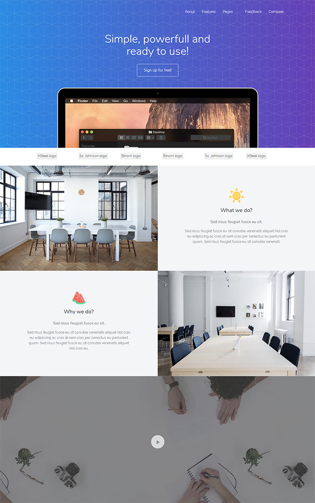 软件开发服务公司html单页网站模板
