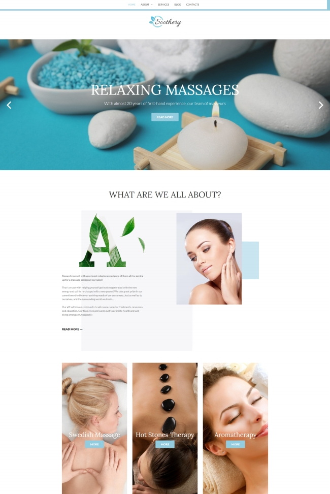 SPA美容养生服务公司响应式网站模版