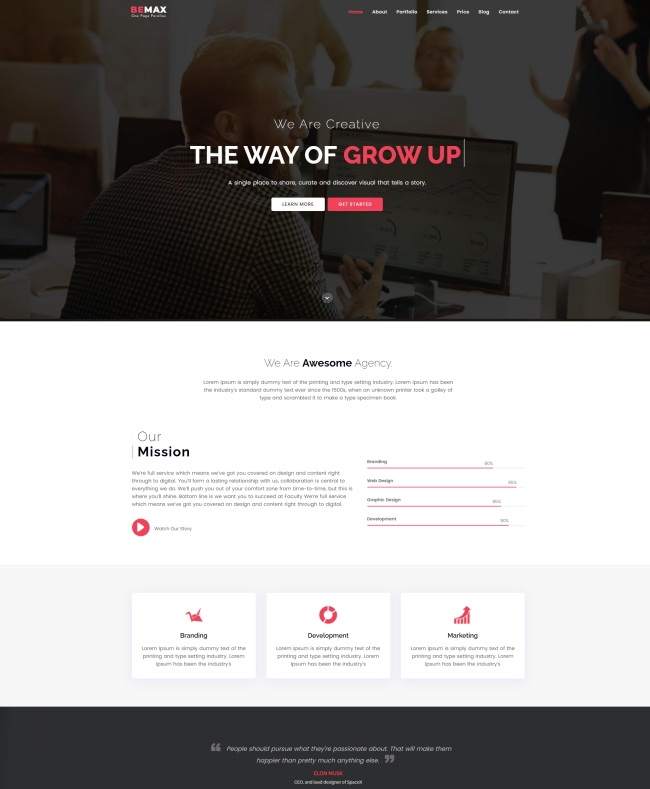 专业商务代理服务公司静态单页模板