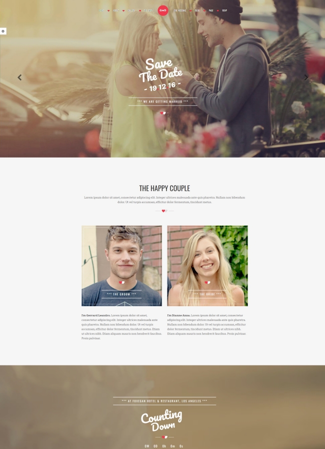 婚恋婚礼邀请引导页静态网站模板