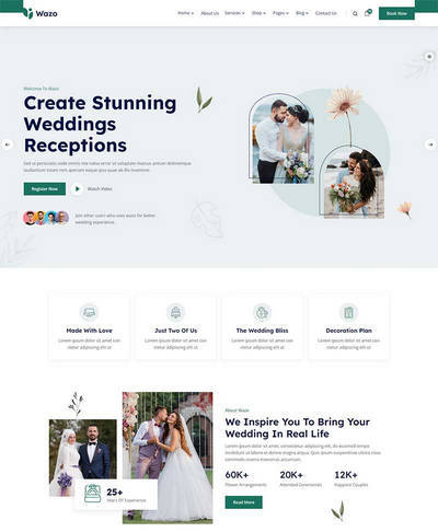 婚纱摄影婚庆服务公司静态网页模板