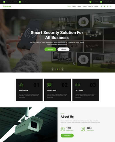 安防监控设备销售施工服务公司html模板 安防监控设备销售施工服务公司html模板