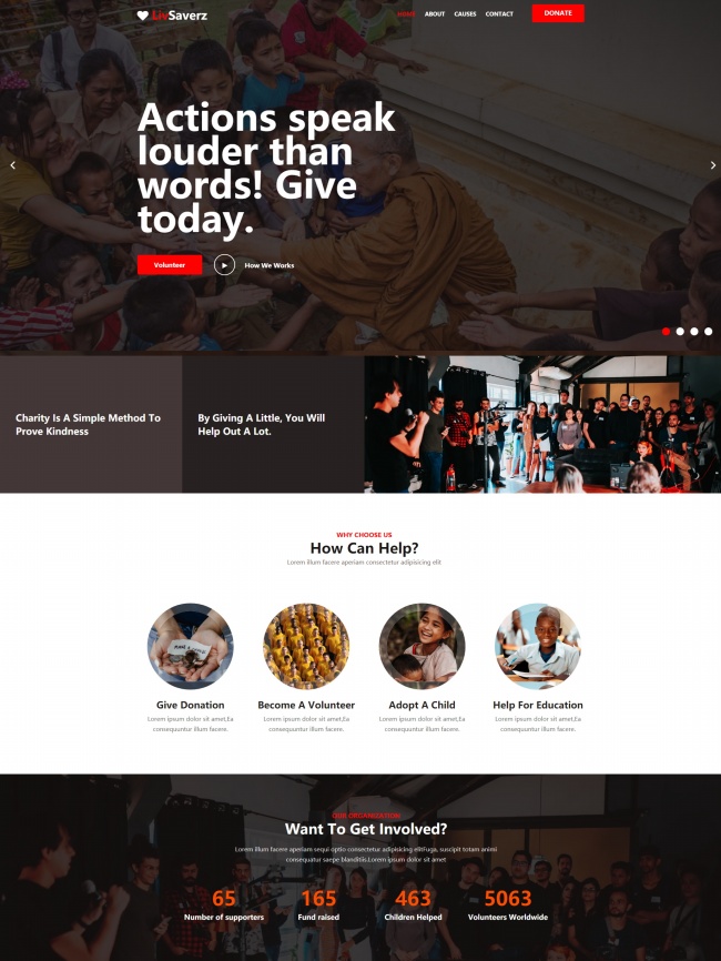 社会公益组织宣传页官方html网站模板