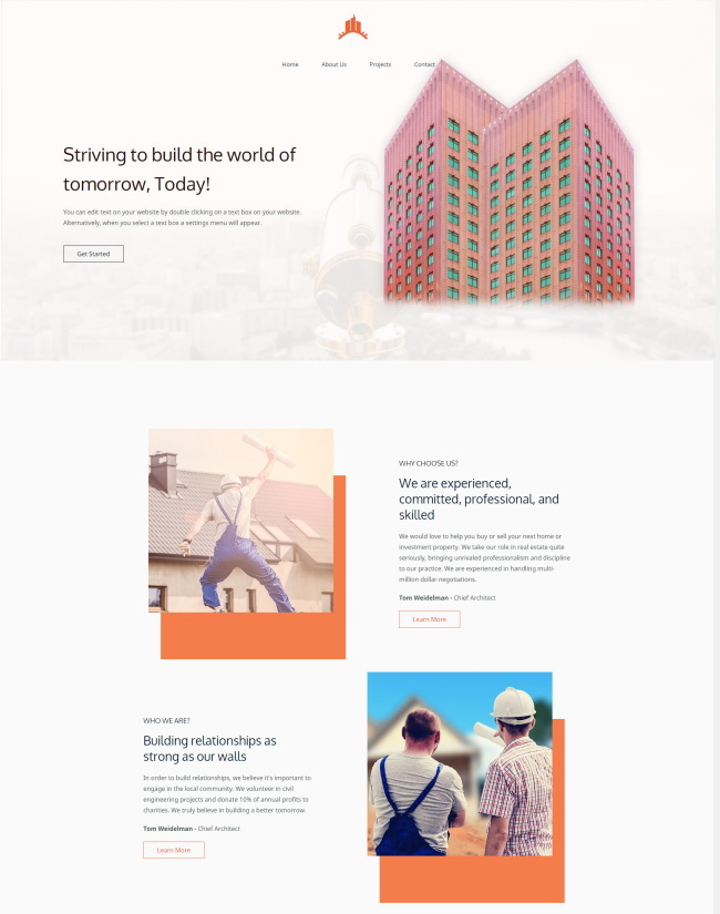 建筑工程施工公司html网站模板