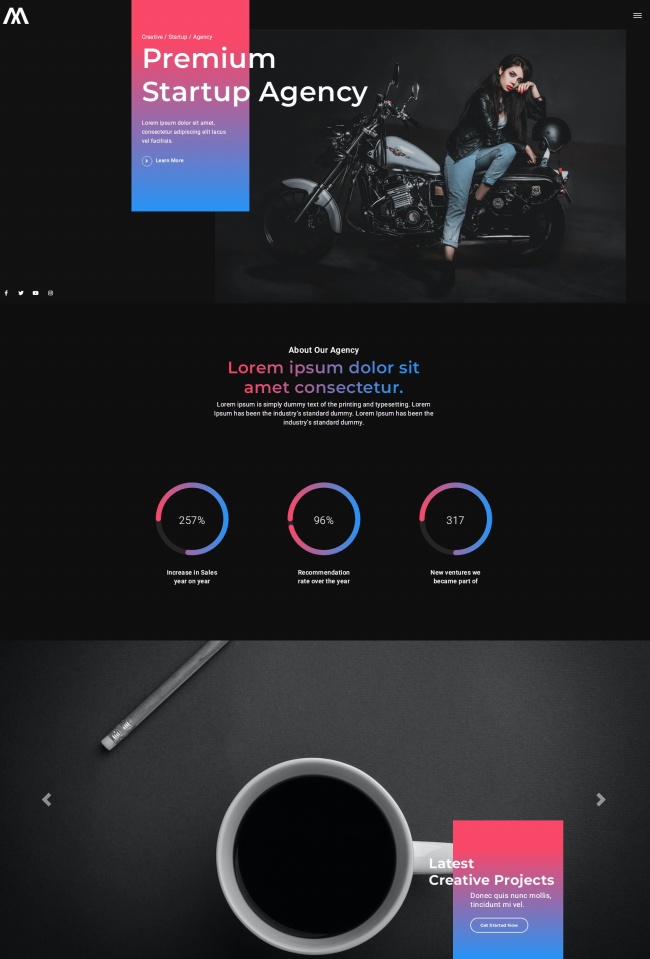 简洁产品展示宣传企业html5网站模板