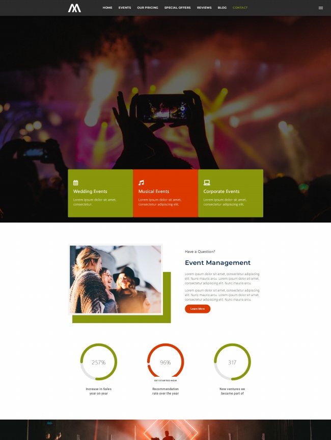 活动策划服务公司单页html静态网站模板