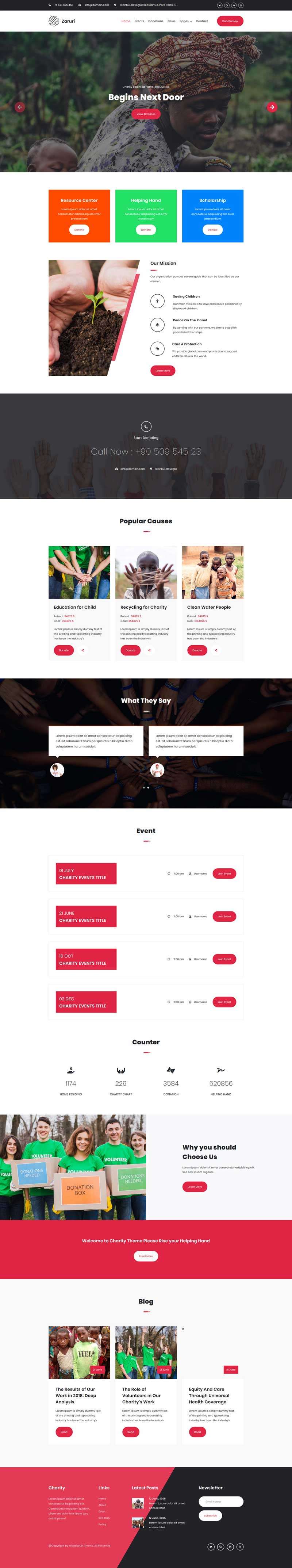 慈善公益组织机构宣传html静态网站模板