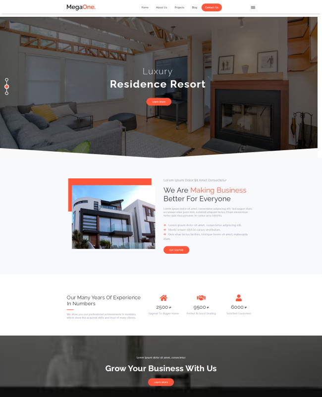 html5房屋租赁销售房产中介公司网站模板