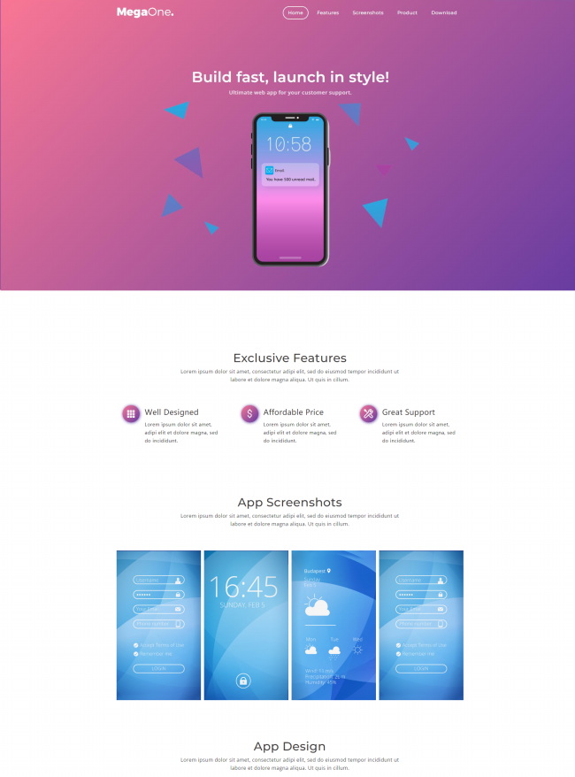 APP软件开发宣传推广公司网站模板