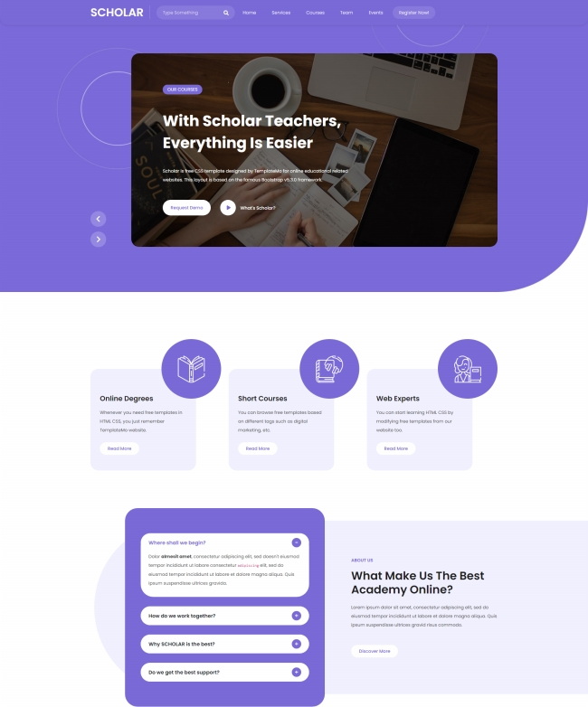 创意在线教育培训机构通用html5模板