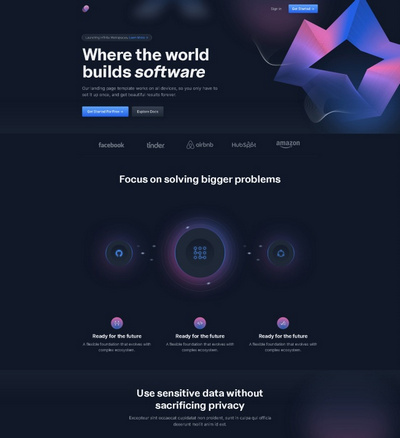 IT服务软件开发公司html单页模板