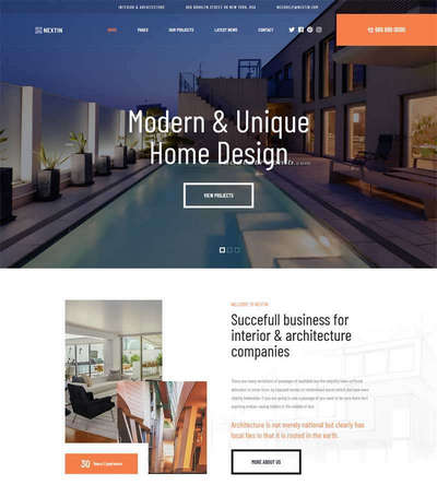 室内装修设计公司静态响应式网站模板