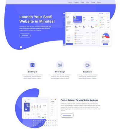 创意saas应用软件开发宣传企业网站模板