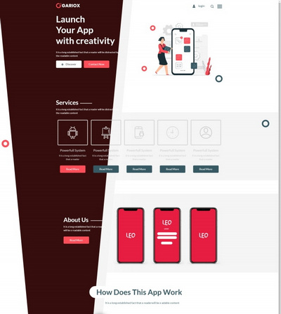 创意APP软件通用宣传推广软件公司单页模板