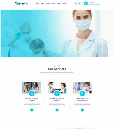 多风格医疗服务机构静态html5网站模板