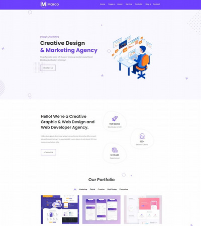 响应式软件设计开发营销公司静态模板