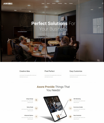 实用商务专业服务公司静态网页模板