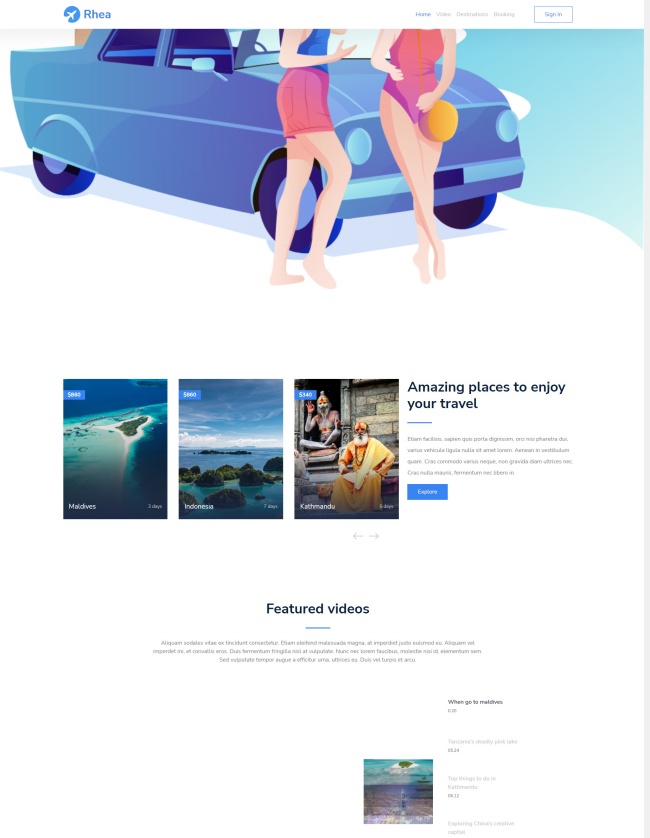 环球旅游服务公司单页html网站模板