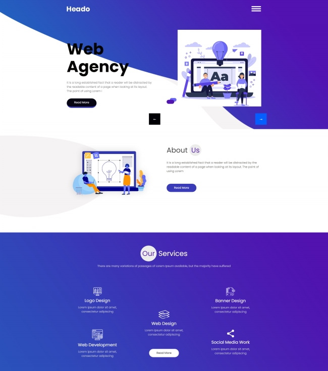 bootstrap响应式it网络软件服务公司网站模板