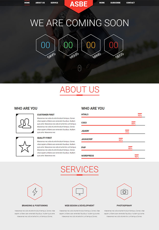 web开发者设计师个人主页html模板