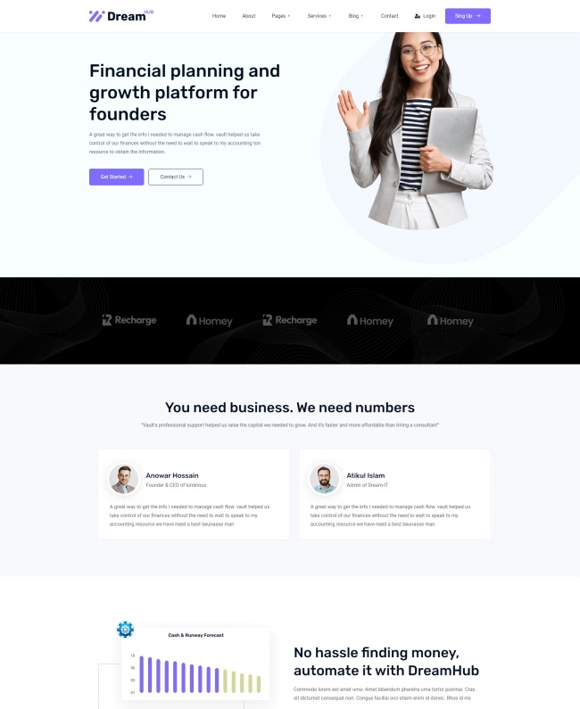财务记账报税审计服务公司静态网页模板