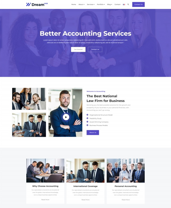 企业会计服务公司html5网站模板