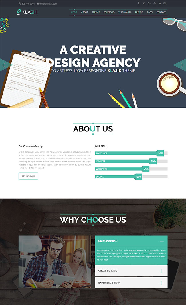 创意专业网络设计服务公司单页html模板