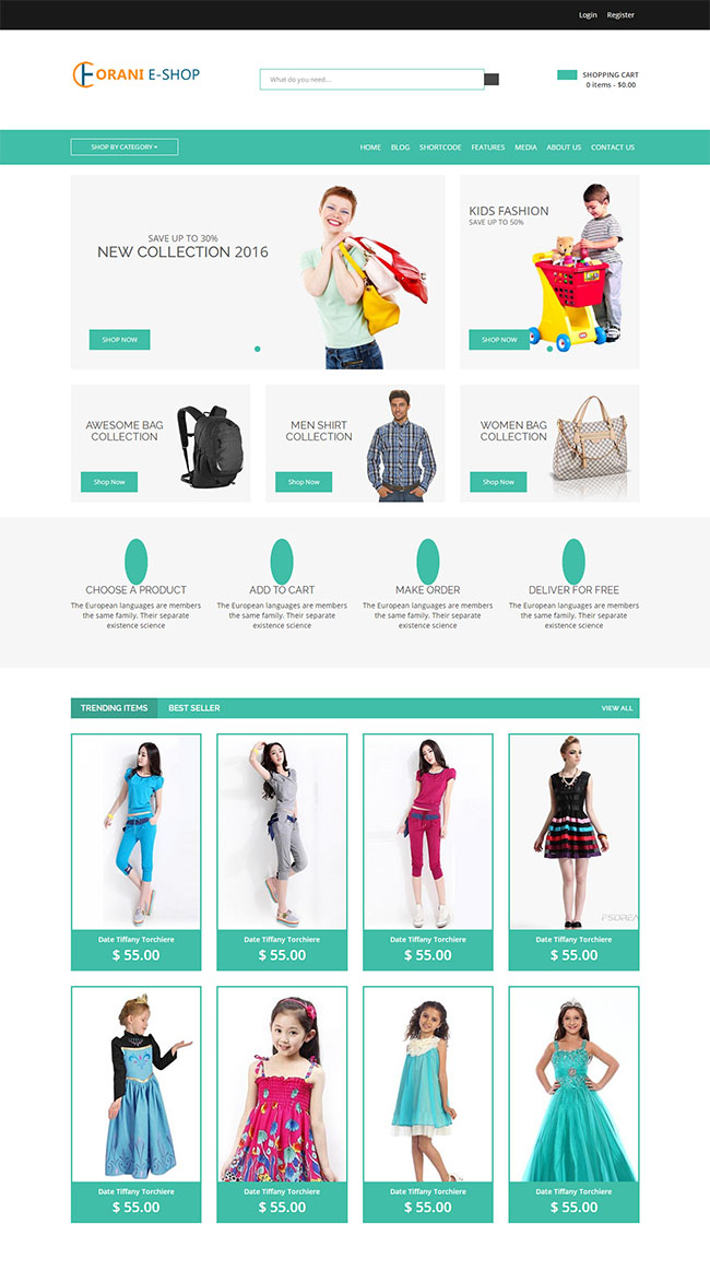 B2B电子商城单页html网站模板