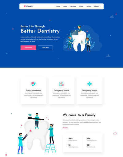 多风格专业牙科医疗诊所服务企业网站模板 多风格专业牙科医疗诊所服务企业网站模板