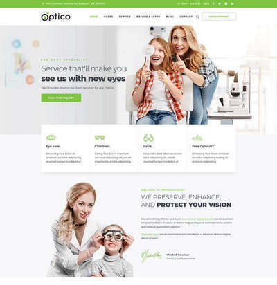 大气多风格专业眼科医院html5网站模板