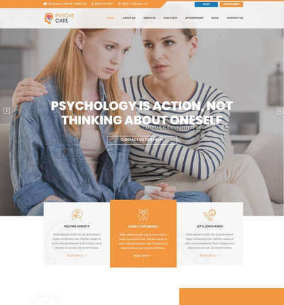 心理健康咨询服务机构html5网站模板